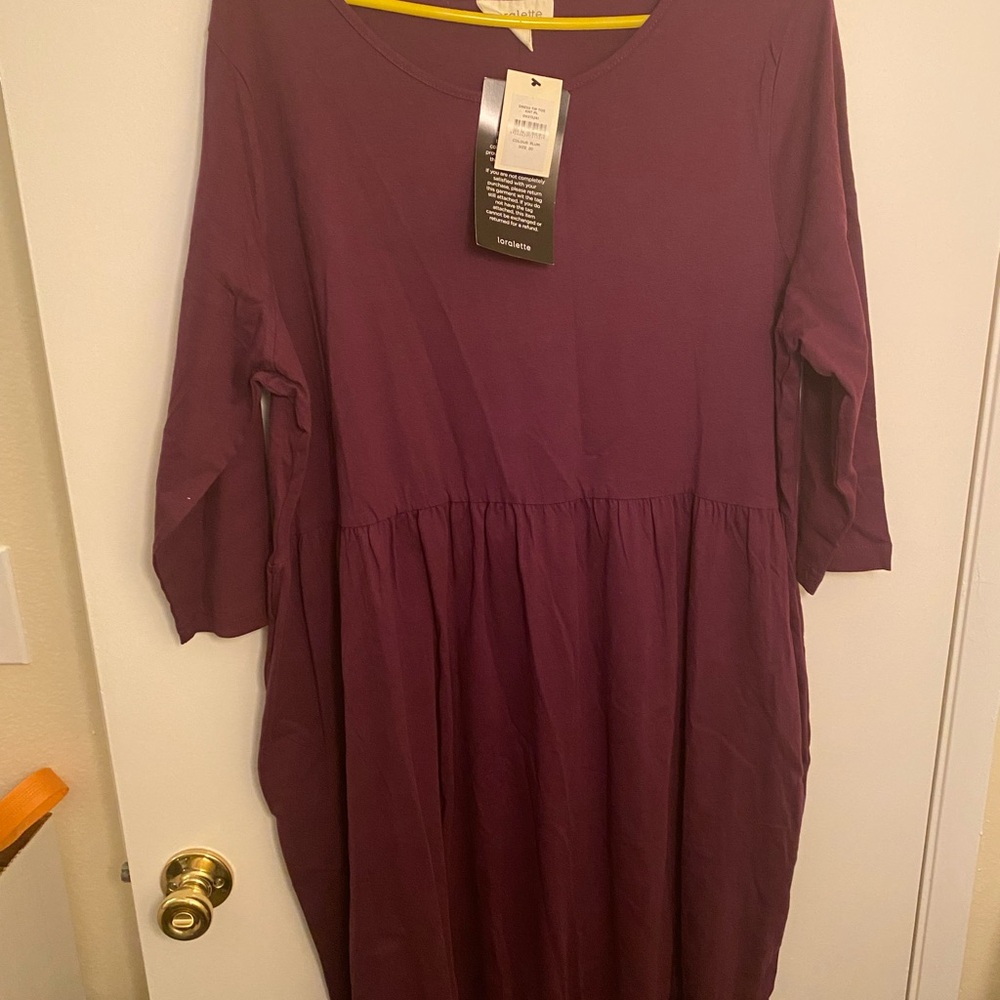Loralette Deep Purple Long Sleeve Dress